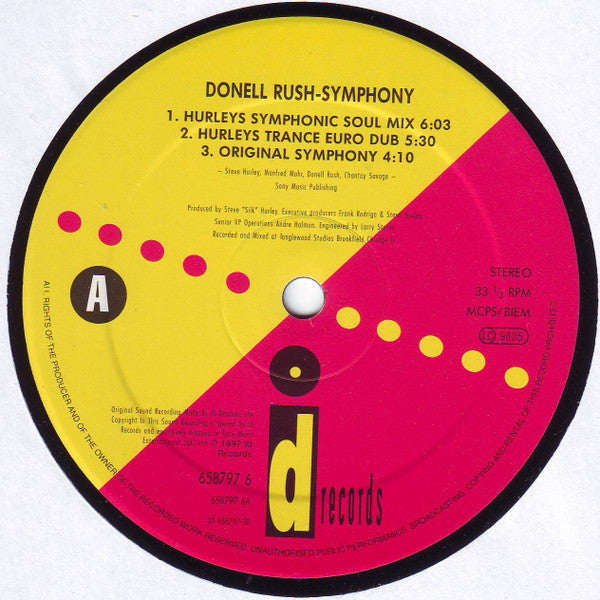 Donell Rush* : Symphony (12", Single)