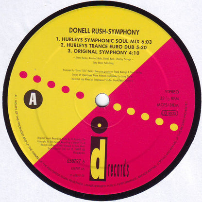 Donell Rush* : Symphony (12", Single)