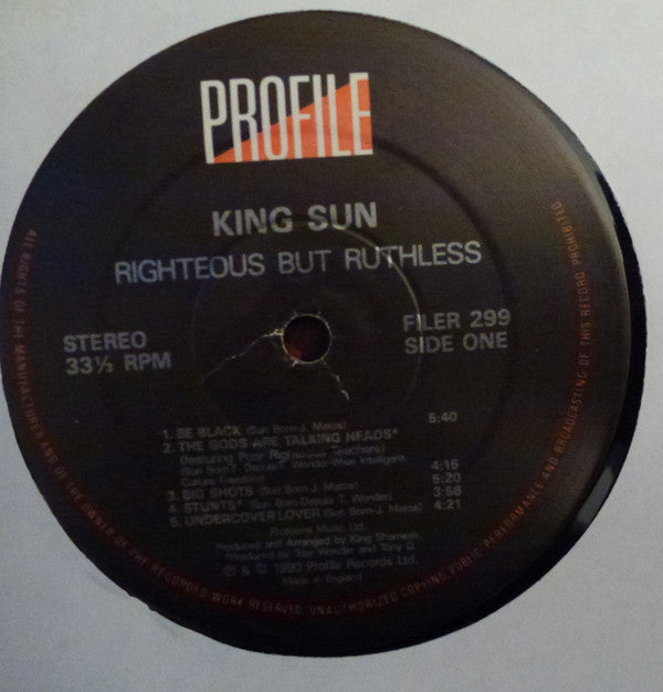 King Sun : Righteous But Ruthless (LP, Album)