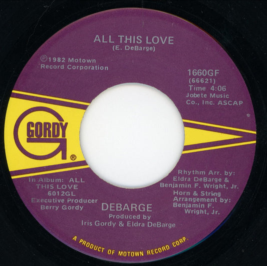 Debarge : All This Love (7")