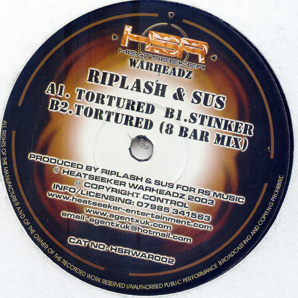 Riplash & Sus : Tortured / Stinker (12")