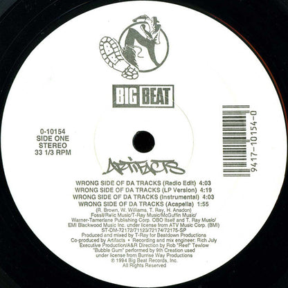 Artifacts : Wrong Side Of Da Tracks (12", Single)