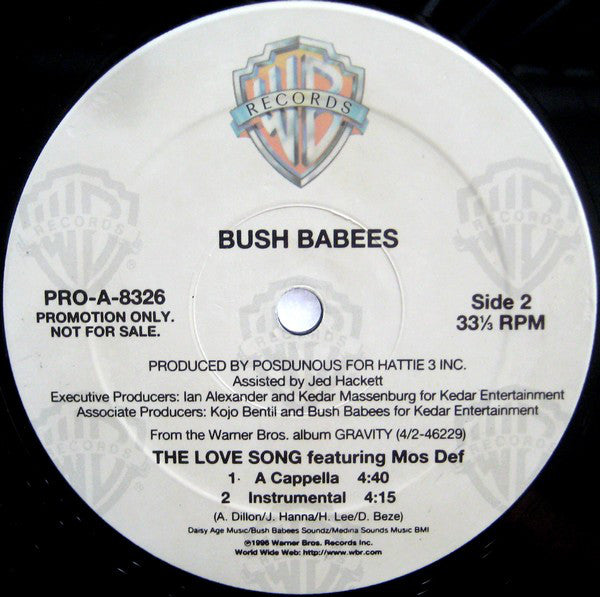Da Bush Babees : The Love Song (12", Promo)