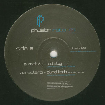 Matizz / Solero : Lullaby / Blind Faith (Nookie Remix) (12")