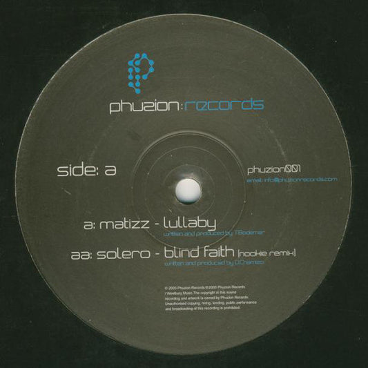 Matizz / Solero : Lullaby / Blind Faith (Nookie Remix) (12")