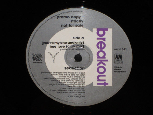 Seduction : (You're My One And Only) True Love (12", Promo)