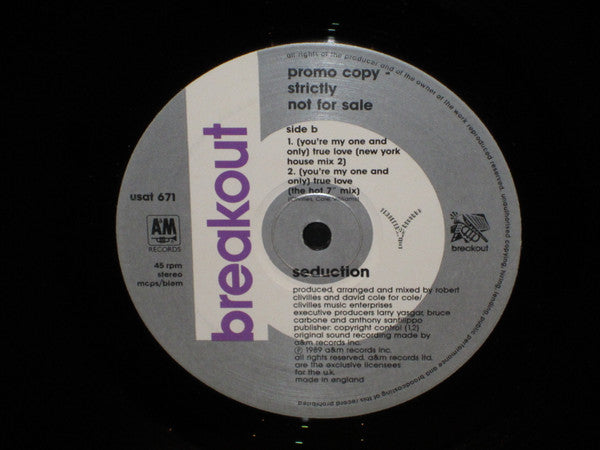 Seduction : (You're My One And Only) True Love (12", Promo)