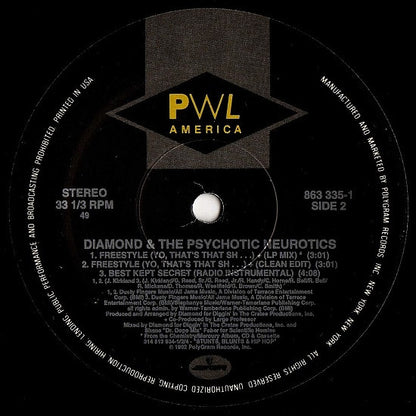 Diamond* And The Psychotic Neurotics : Best Kept Secret (12")