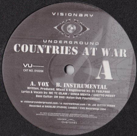 Visionary Underground : Countries At War (12")