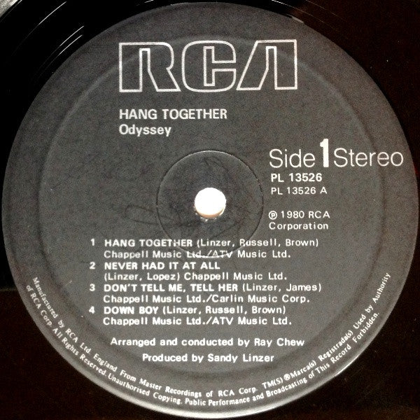 Odyssey (2) : Hang Together (LP, Album)