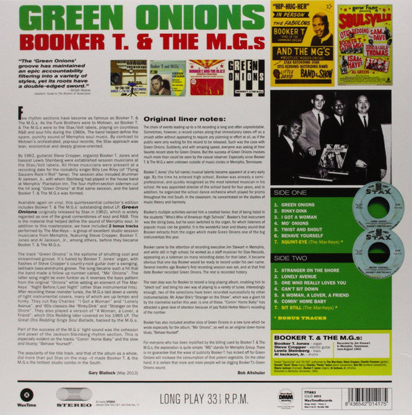 Booker T. & The M.G.s* : Green Onions (LP, Album, Mono, Ltd, RE, RM, 180)
