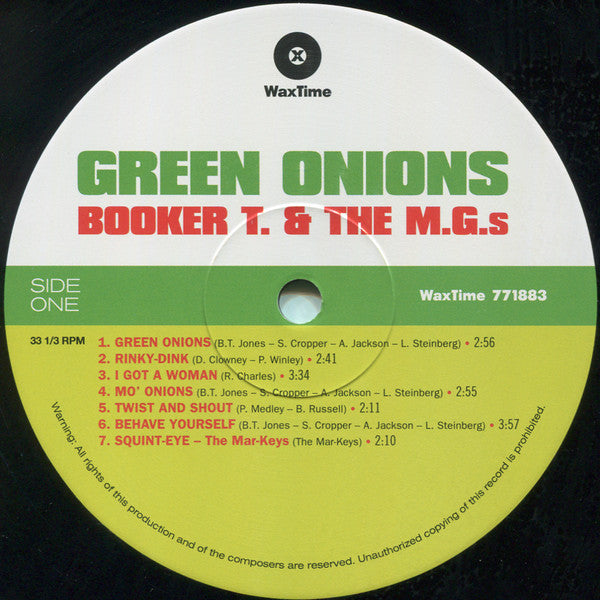 Booker T. & The M.G.s* : Green Onions (LP, Album, Mono, Ltd, RE, RM, 180)