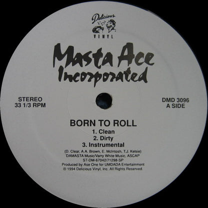 Masta Ace Incorporated : Born To Roll / Saturday Night Live (12", RE)