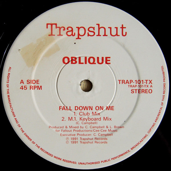 Oblique (3) : Fall Down On Me (12")