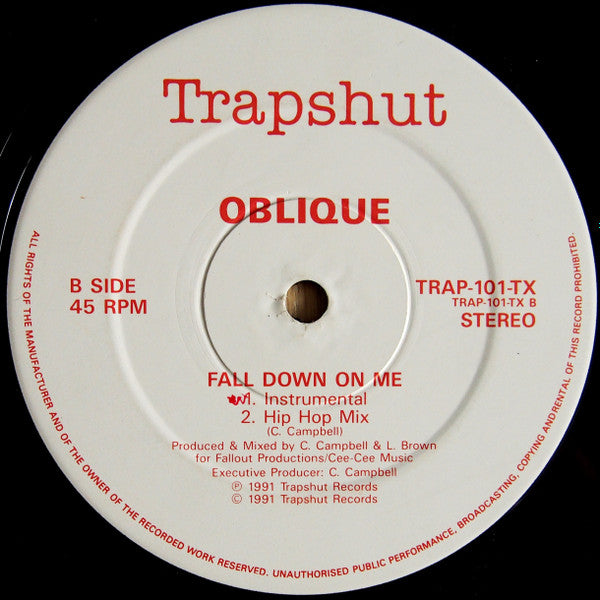 Oblique (3) : Fall Down On Me (12")