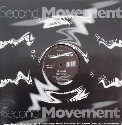 Asend : Can't Play Bass / This Time (12")