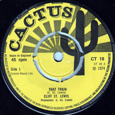 Cliff St. Lewis / Ista Willow : That Train / Commandment Rock (7")