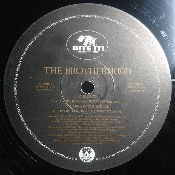 The Brotherhood : One Shot / Nothing In Particular (12")