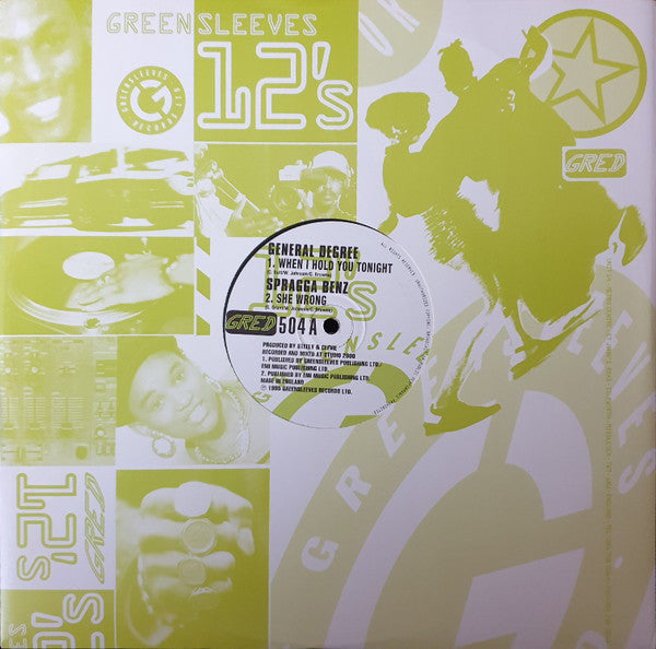 General Degree, Spragga Benz, General B, Frisco Kid : When I Hold You / She Wrong / Bad Inna New Clothes / Matey Get Wild (12")