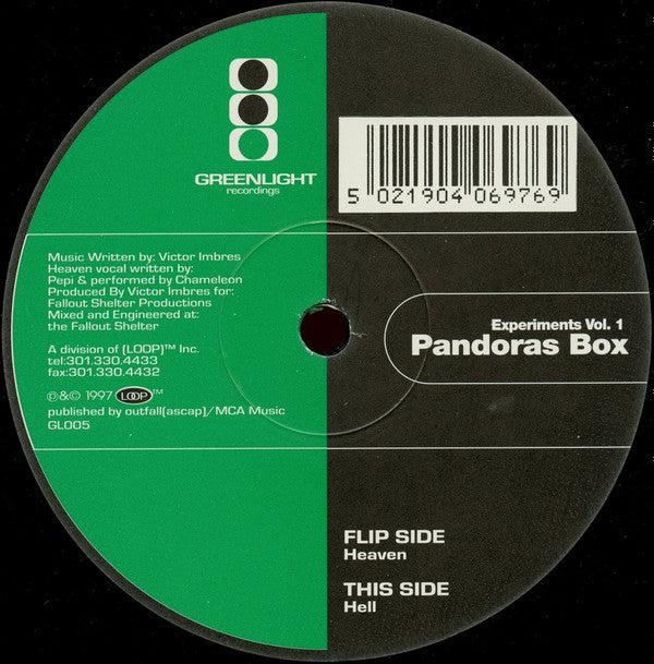 Pandoras Box (2) : Experiments Vol. 1 (12", TP)