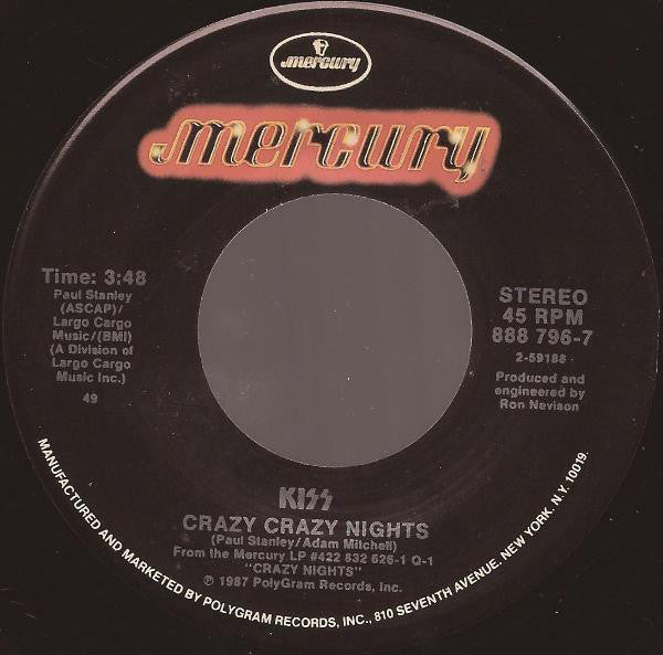 Kiss : Crazy Crazy Nights (7", 49)