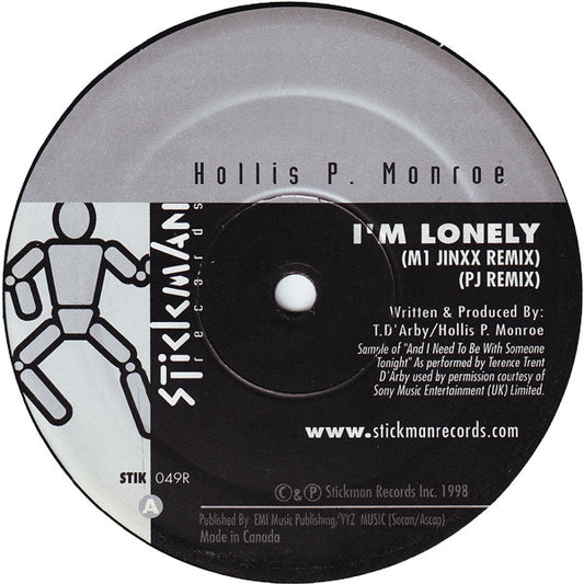 Hollis P. Monroe : I'm Lonely (12")