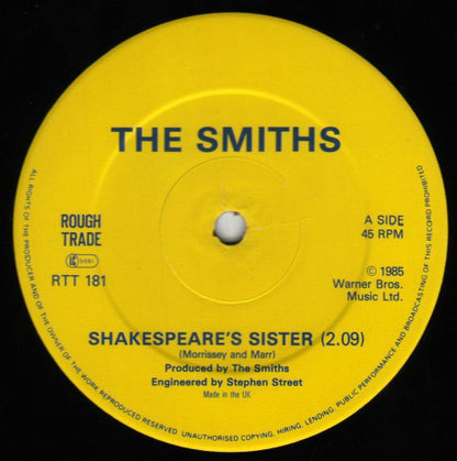 The Smiths : Shakespeare's Sister (12", Single, Dam)