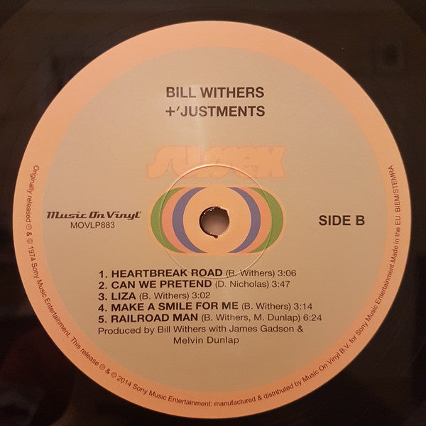 Bill Withers : +'Justments (LP, Album, RE, RM, 180)