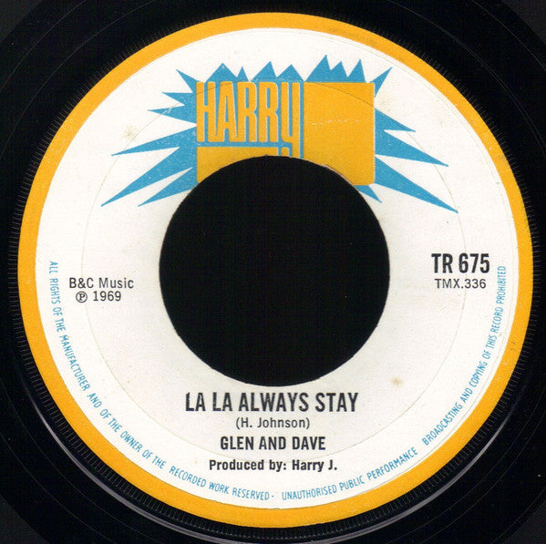Harry J. All Stars / Glen And Dave : Liquidator / La La Always Stay (7", Single, Lar)