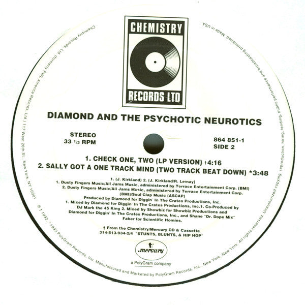 Diamond* And The Psychotic Neurotics : Sally Got A One Track Mind (12", Single)