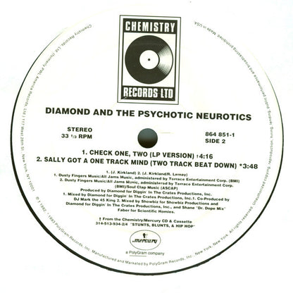 Diamond* And The Psychotic Neurotics : Sally Got A One Track Mind (12", Single)