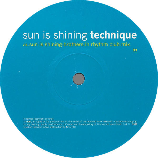 Technique : Sun Is Shining (12")