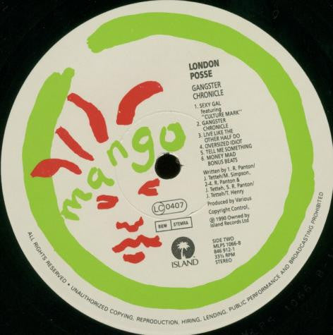 London Posse : Gangster Chronicle (LP, Album)