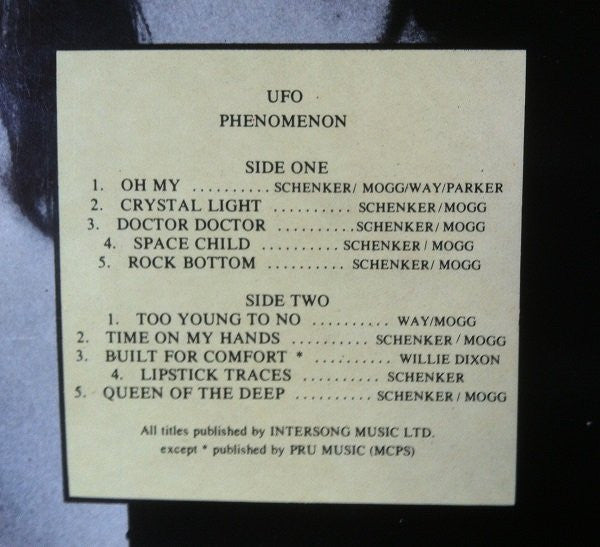 UFO (5) : Phenomenon (LP, Album, RE)