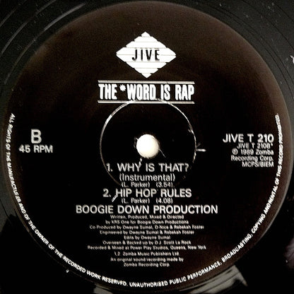 Boogie Down Productions : Why Is That? (12", Single)