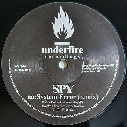 Spy : The Way (DJ Red Remix) / System Error (Remix) (12", Single)
