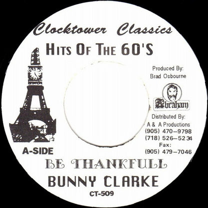 Bunny Clarke / The Upsetters : Be Thankfull / Dub In The Backseat (7", RP)