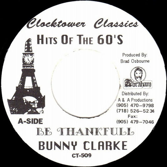 Bunny Clarke / The Upsetters : Be Thankfull / Dub In The Backseat (7", RP)