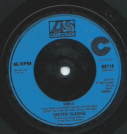 Sister Sledge : Lost In Music (7", Single, Blu)