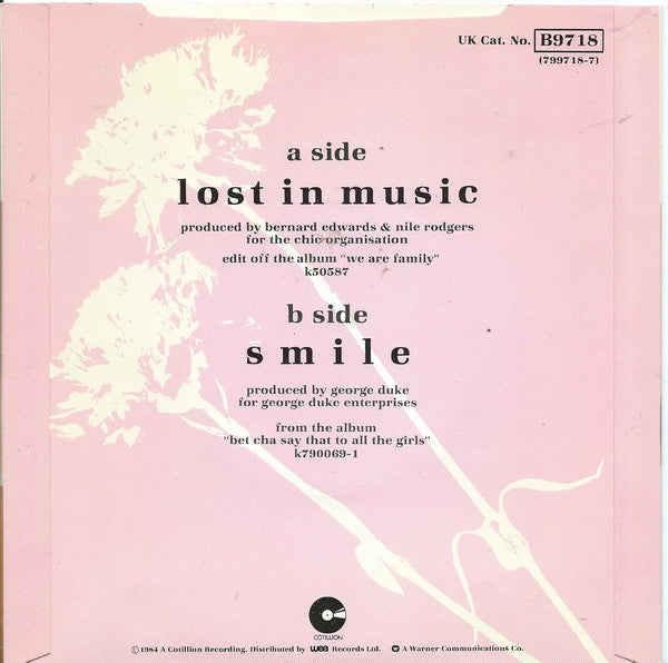 Sister Sledge : Lost In Music (7", Single, Blu)