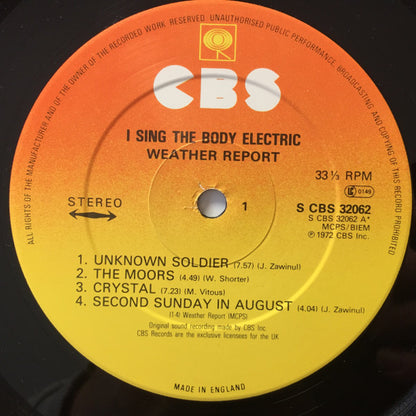 Weather Report : I Sing The Body Electric (LP, Album, RE)
