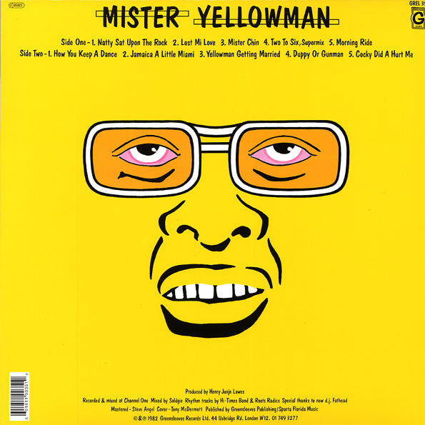 Yellowman : Mister Yellowman (LP, Album, RE)