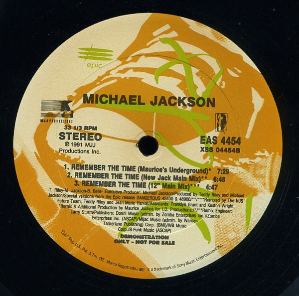 Michael Jackson : Remember The Time (2x12", Promo)