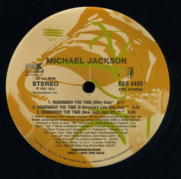 Michael Jackson : Remember The Time (2x12", Promo)