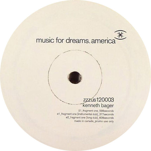 Kenneth Bager : Fragment One (12", Promo)