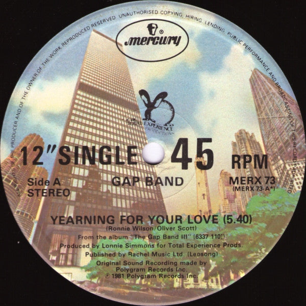 The Gap Band : Yearning For Your Love / Oops Upside Your Head (12", Single)