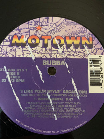 Bubba : I Like Your Style (12")