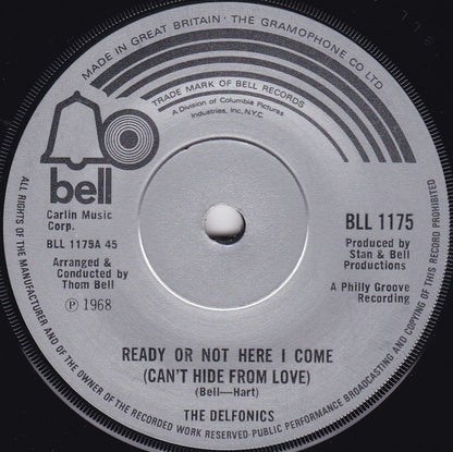 The Delfonics : Ready Or Not Here I Come (Can't Hide From Love) (7", Single, RE)