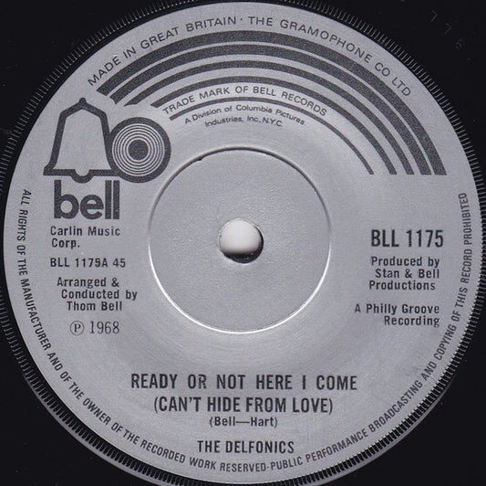 The Delfonics : Ready Or Not Here I Come (Can't Hide From Love) (7", Single, RE)