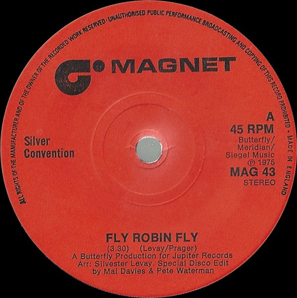 Silver Convention : Fly Robin Fly (7", Single)